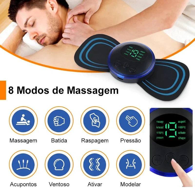 Mini Massageador Portátil Alívio de Dores Cervicais Pescoço e Perna