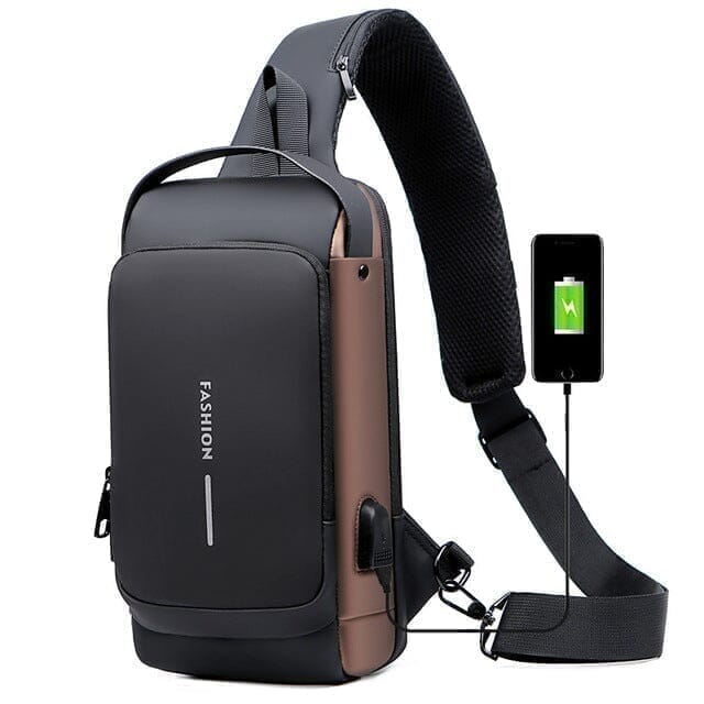 Mochila Antifurto com Senha Multifuncional Carregamento Interno de Celular via USB