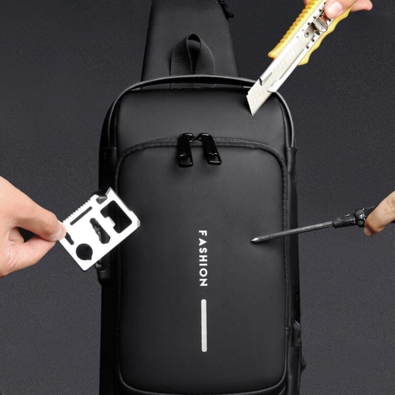 Mochila Antifurto com Senha Multifuncional Carregamento Interno de Celular via USB