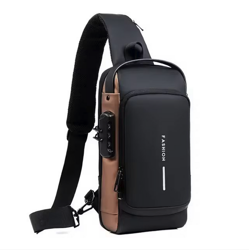 Mochila Antifurto com Senha Multifuncional Carregamento Interno de Celular via USB
