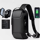 Mochila Antifurto com Senha Multifuncional Carregamento Interno de Celular via USB