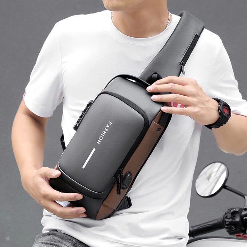 Mochila Antifurto com Senha Multifuncional Carregamento Interno de Celular via USB