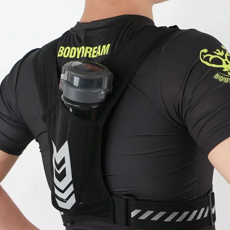 Mochila Colete Reflexiva Unissex Para Corrida Noturna Porta-cartões e Celular