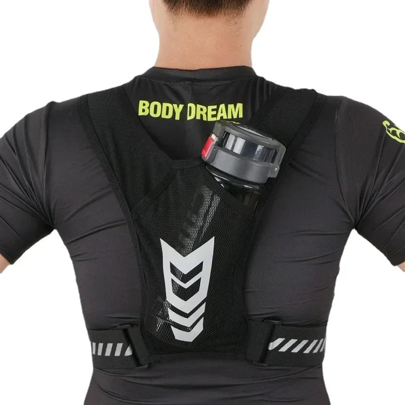 Mochila Colete Reflexiva Unissex Para Corrida Noturna Porta-cartões e Celular