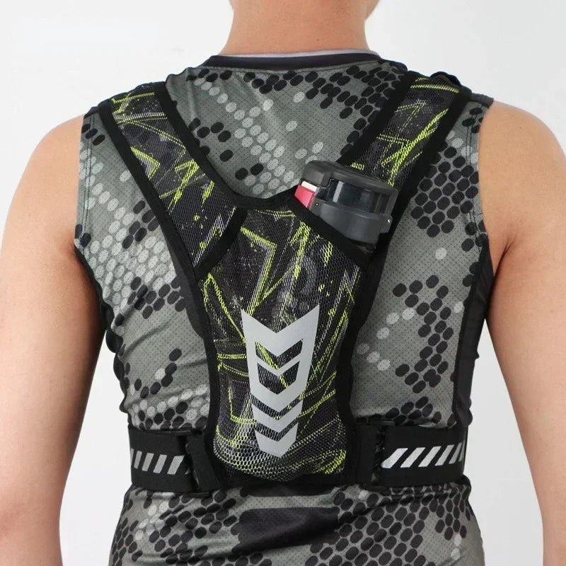 Mochila Colete Reflexiva Unissex Para Corrida Noturna Porta-cartões e Celular