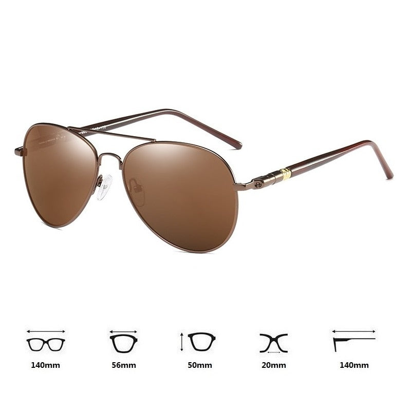 Óculos de Sol Masculinos Vintage de Luxo Polarizados e com  Proteção UV400