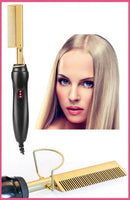 Pente Elétrico Multifuncional 3 em 1 Alisador Modelador e Chapinha