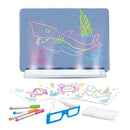Prancheta Mágica de Desenho com Luz LED 3D Magic