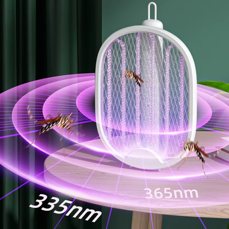 Raquete Elétrica Lâmpada para Matar Mosquito Recarregável Usb