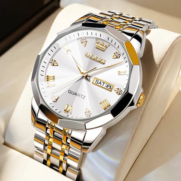 Relógio Masculino PREMIUM Luxury Olevs Sinta-se Estiloso Chique Elegante