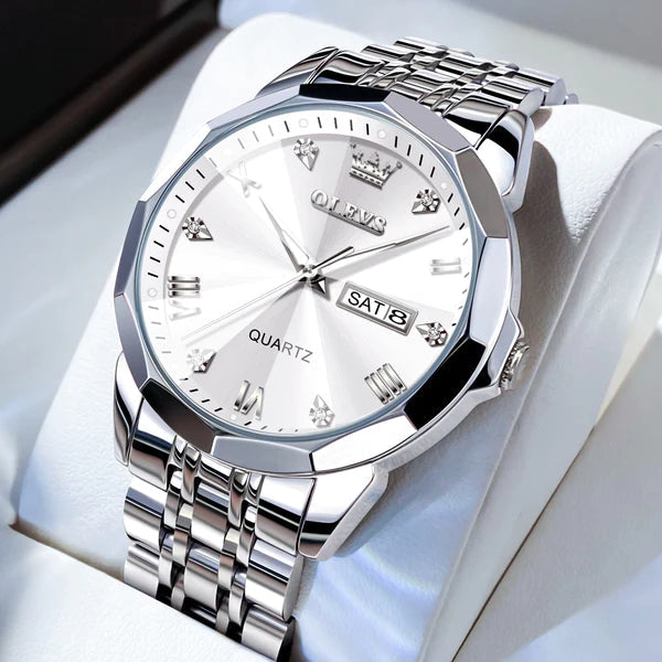 Relógio Masculino PREMIUM Luxury Olevs Sinta-se Estiloso Chique Elegante