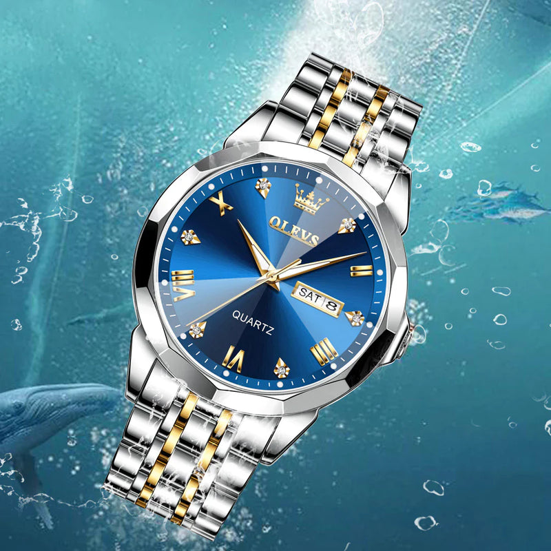 Relógio Masculino PREMIUM Luxury Olevs Sinta-se Estiloso Chique Elegante