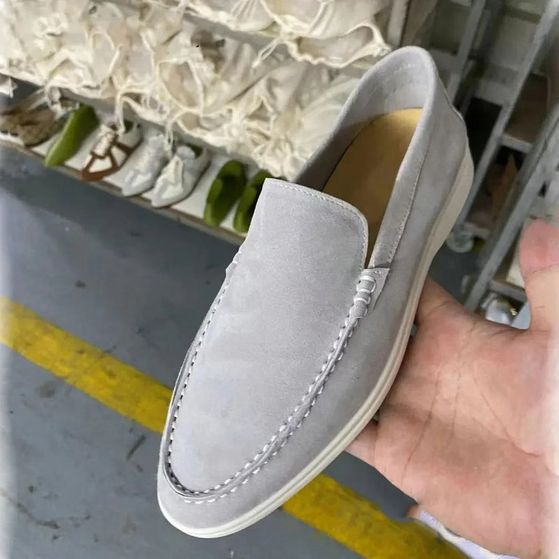 Sapato Mocassim Loafer Mouiller Camurça Fosca Pé Redondo Casual Diversos Tamanhos