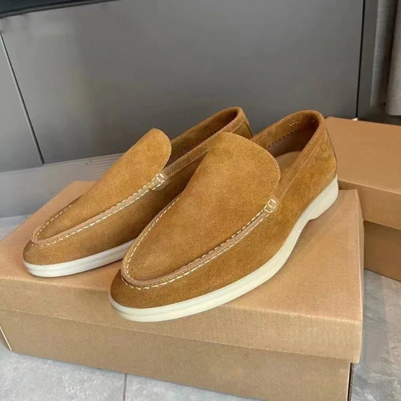Sapato Mocassim Loafer Mouiller Camurça Fosca Pé Redondo Casual Diversos Tamanhos