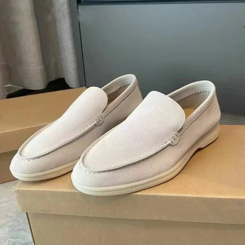 Sapato Mocassim Loafer Mouiller Camurça Fosca Pé Redondo Casual Diversos Tamanhos