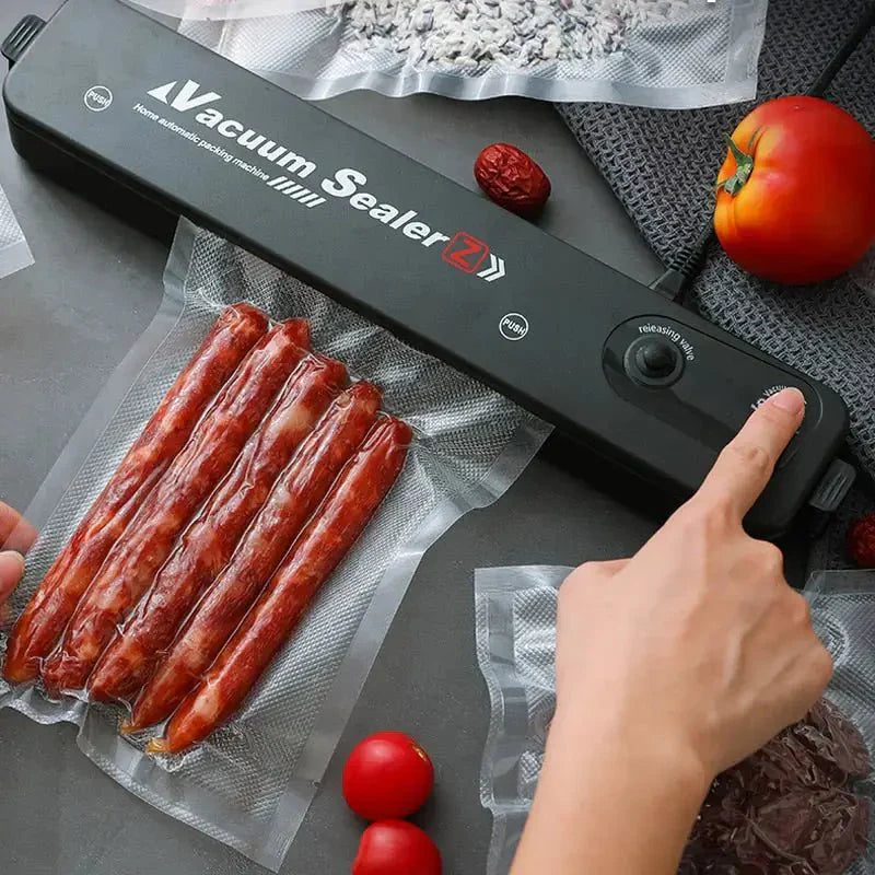 Máquina Portátil de Embalagem Automática de Alimentos Selagem a Vácuo Uso Doméstico