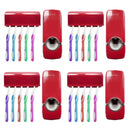 Suporte para Escovas Mais Dispenser Automático para Pasta de Dente