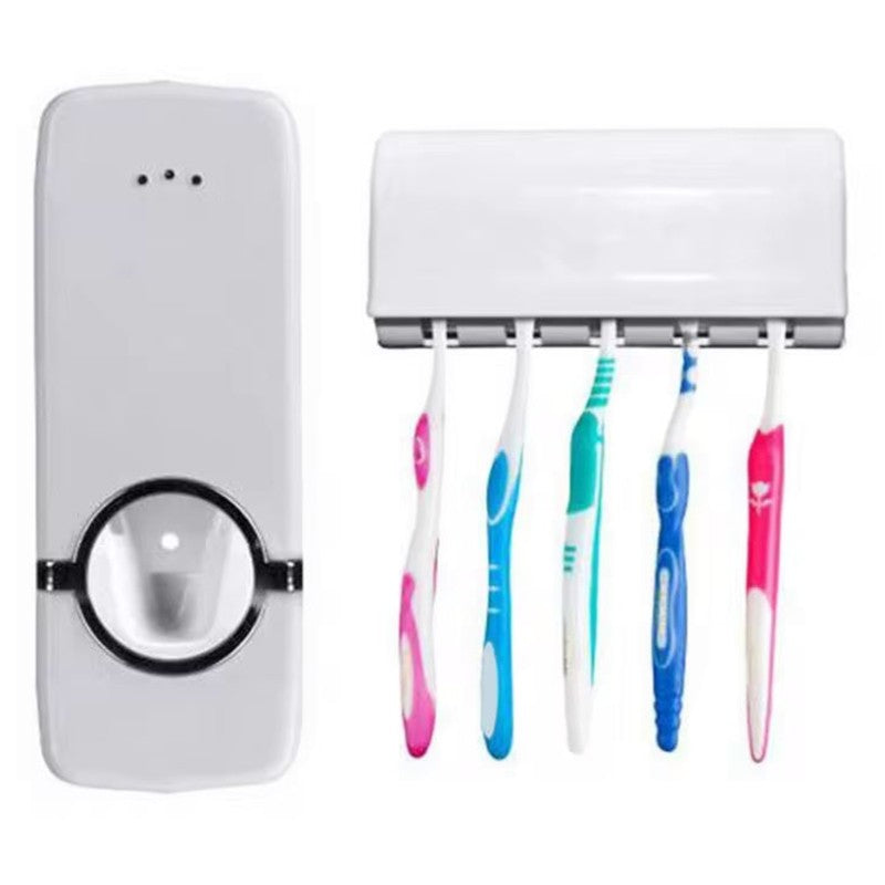 Suporte para Escovas Mais Dispenser Automático para Pasta de Dente