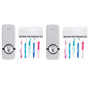 Suporte para Escovas Mais Dispenser Automático para Pasta de Dente