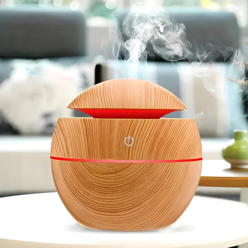 Umidificador e Difusor EcoAroma WoodGlow Ar Fresco o Dia Todo